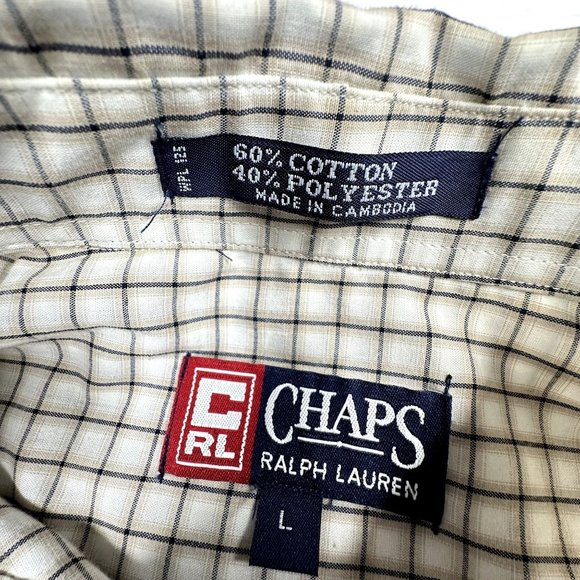 Ralph Lauren Chaps Men's shirts size Large check pattern Excellent Condition! - Picture 4 of 6